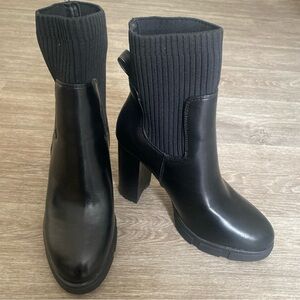 I. D Required Black Leather Ankle Boots size 7.5